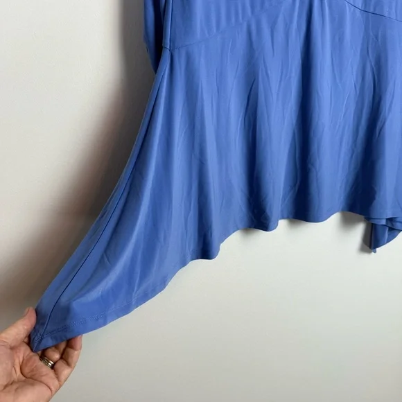 NWT Chaus Blue V-Neck Women's Top - Picture 8 of 13